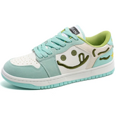 Smile Embroidery Sneakers Green Shoes
